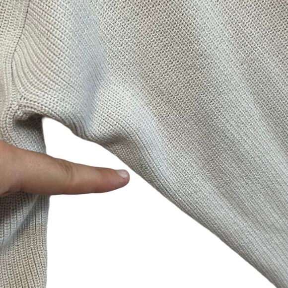 Athleta Cream and Red Striped Crew Neck Sweater - Picture 7 of 8